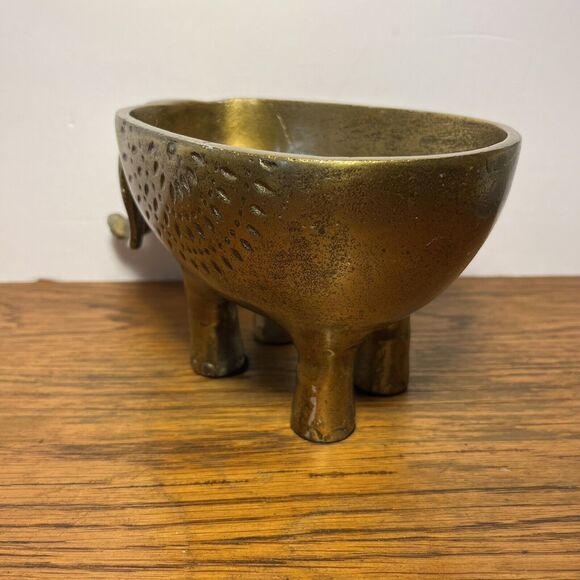 Anthropologie Ezzie Elephant Planter Gilded Succulent House Plants - Picture 5 of 12